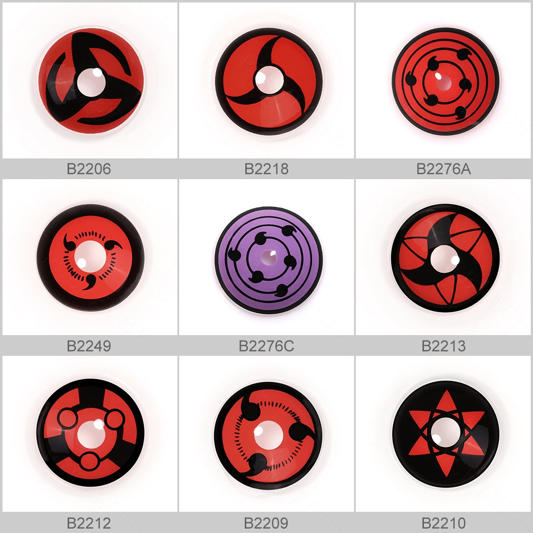 Anime 22mm sclera costume contacts 9 variant presentation