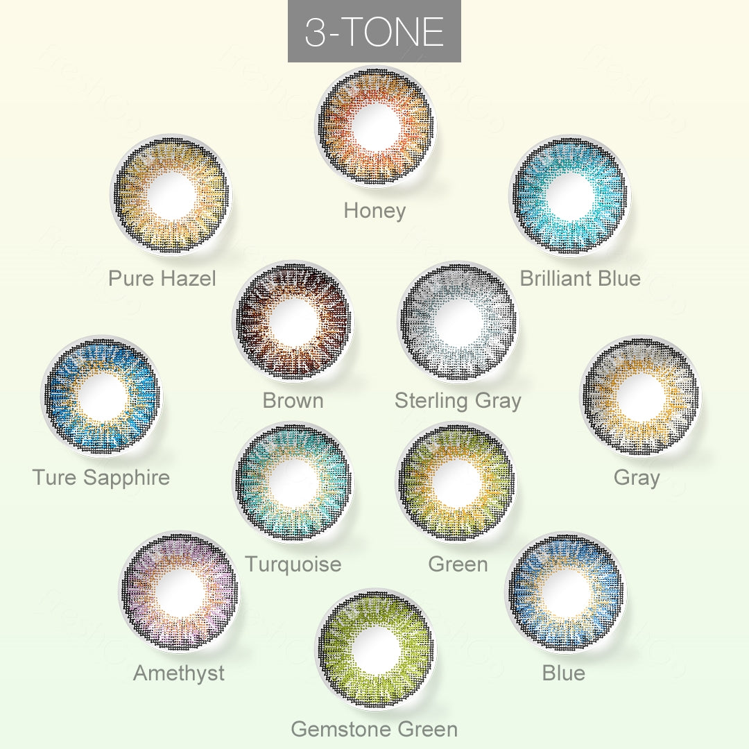 3 Tone Natural Colored Contacts lens detail