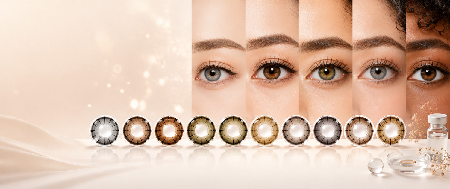 Colored contact lens trends for natural, FX and sclera styles