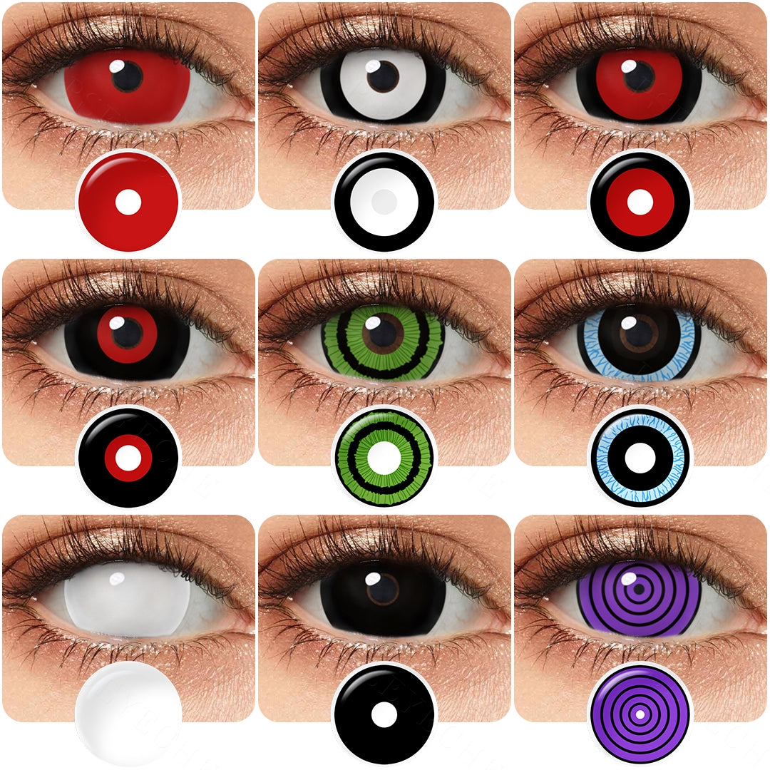 17mm mini sclera contacts on-eye wear effect