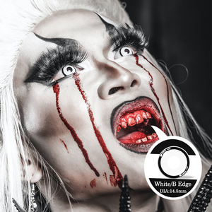 Haipurecon Black Cosplay Sclera Contact Lenses 14.5mm