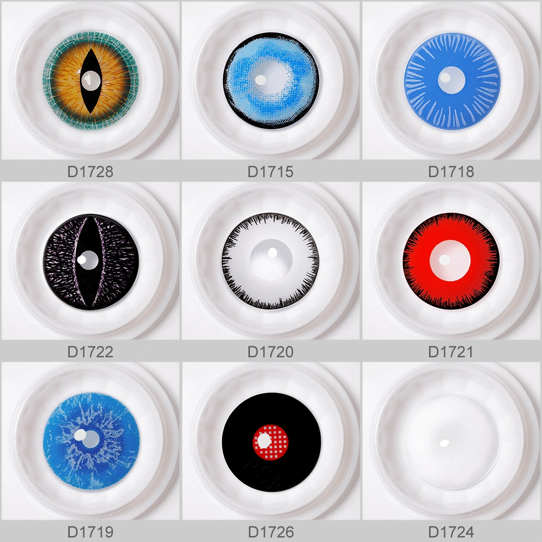 17mm B series mini sclera contacts close-up